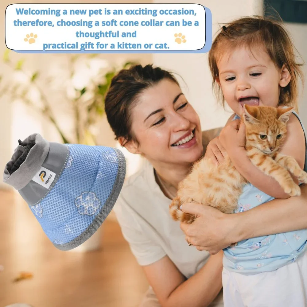 Soft Cat Cone Collar, for Small Kittens Young Cats, E Collar for Cats, cat cone